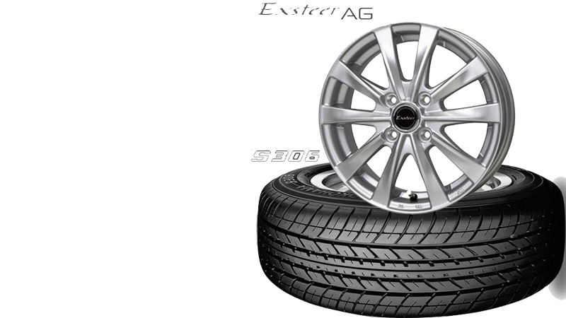 155/65R14 75H｜ヨコハマ S306 & Exsteer AG｜タイヤホイール4本セット