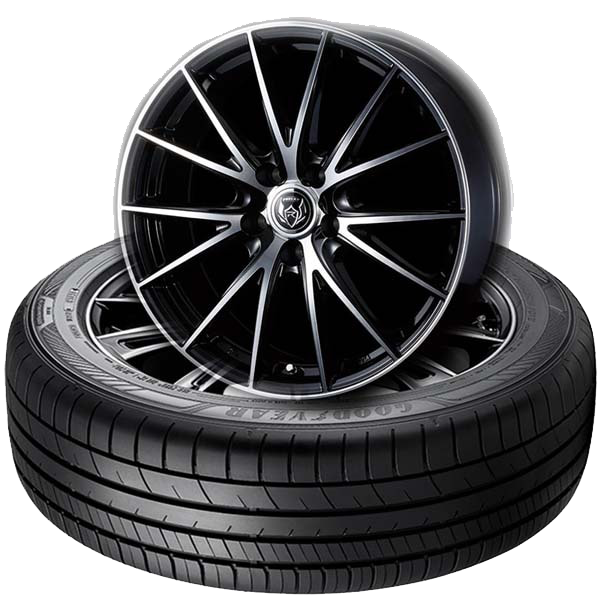 ミニバン用タイヤ＆レスアップホイール ｜グッドイヤーEfficientGrip RVF02 ＆RIZLEY VS｜タイヤホイール4本セット