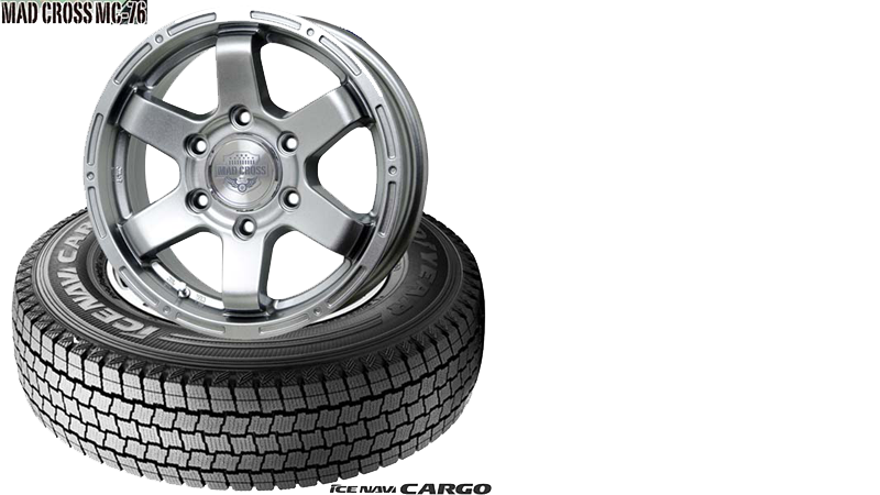 グッドイヤー ICE NAVI CARGO & MAD CROSS MC-76｜スタッドレスタイヤ＆ホイール4本セット